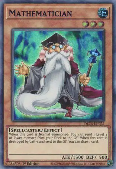YuGiOh Trading Card Game Dragons of Legend: The Complete Series Ultra Rare Mathematician DLCS-EN025 [Purple Variant]