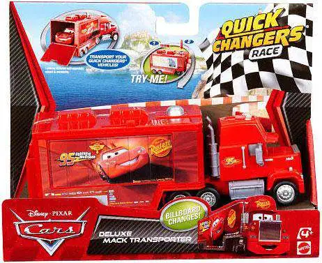 Hysterisch circulatie knuffel Disney Pixar Cars Cars 2 Quick Changers Race Deluxe Mack Transporter 155  Diecast Car Mattel Toys - ToyWiz