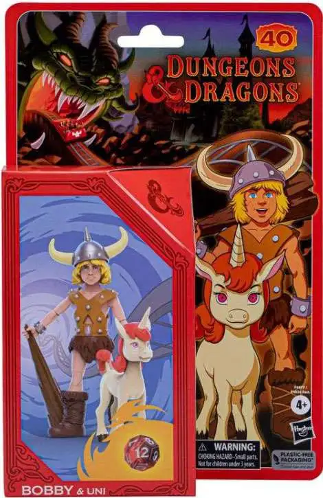 Dungeons & Dragons Cartoon Classics Bobby & Uni Action Figure 2-Pack (Pre-Order ships January)