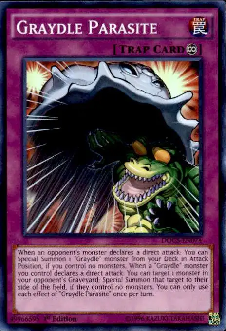 YuGiOh Dimension of Chaos Super Rare Graydle Parasite DOCS-EN074