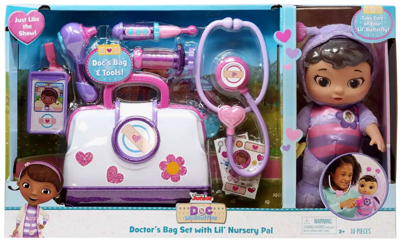 Disney Doc McStuffins Pet Rescue Doctor s Bag Set with Lil Nursery Pal Exclusive Playset Lil Butterfly