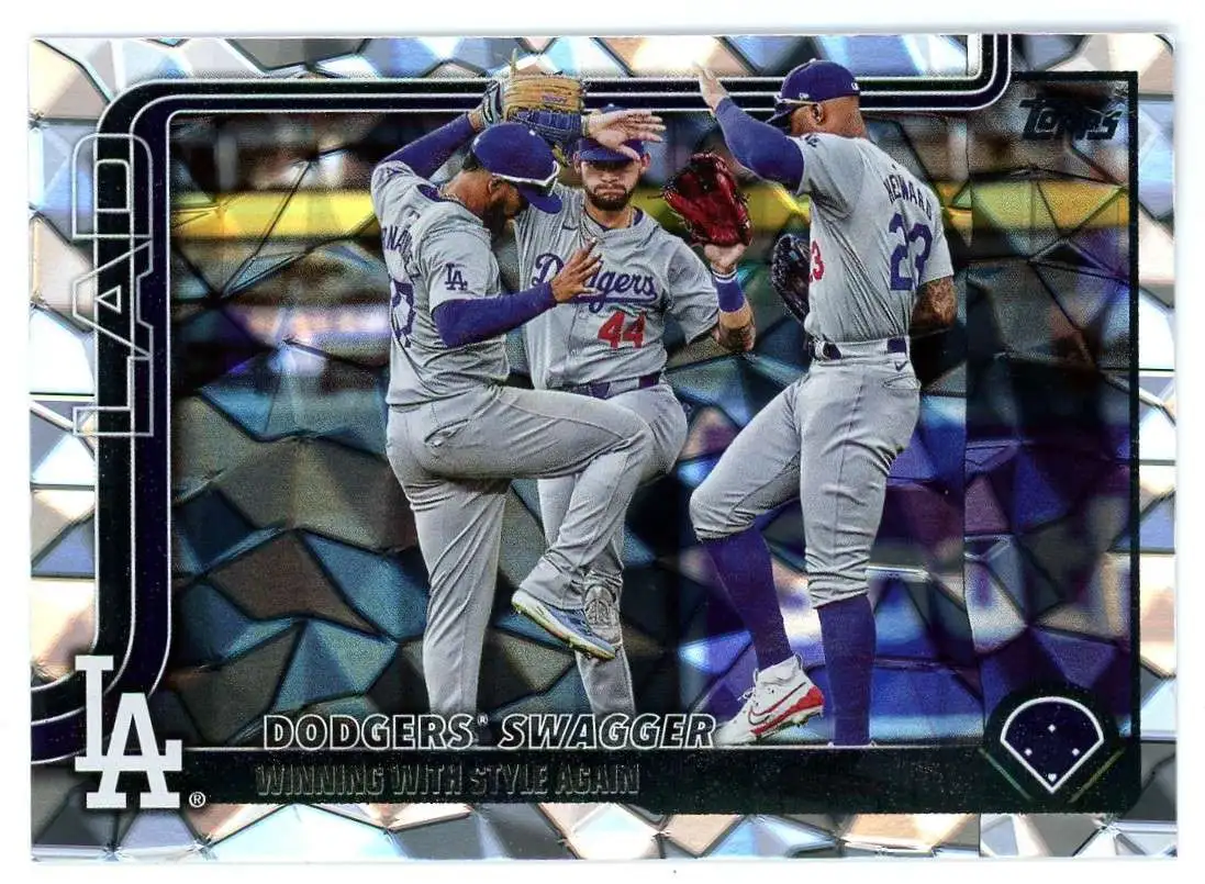 MLB 2025 Topps Series 1 Baseball Diamante Foil Dodgers Swagger #255