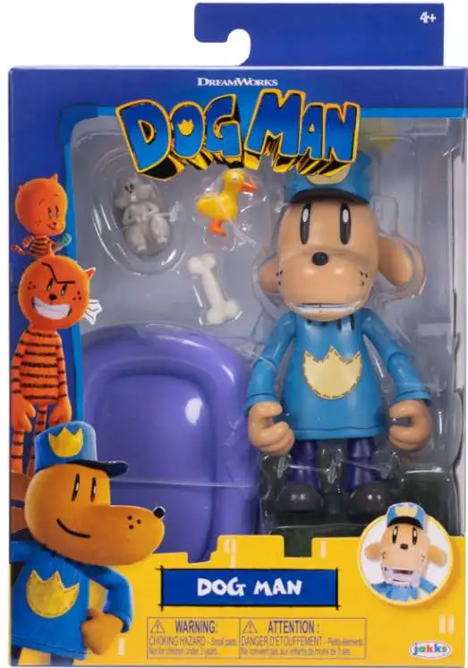Dog Man Action Figure [with Bone & Rubber Ducky]