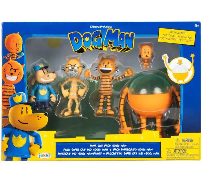 Supa Cat Dog Man, Lil Petey, Petey, Grandpa & 80-HD Action Figure 5-Pack