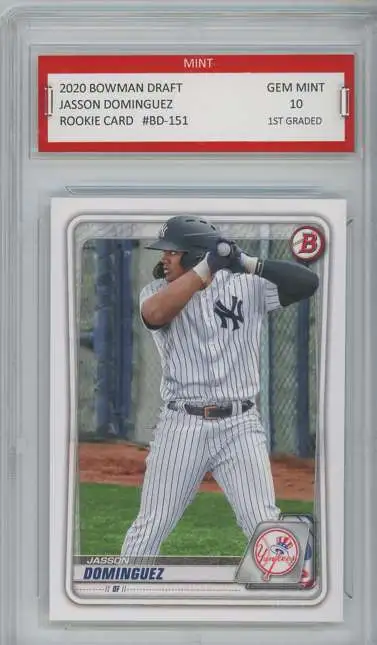 MLB 2020 Bowman Draft Jasson Dominguez Rookie Graded Single Card BD-151 [Bowman Draft] [1st Graded 10]