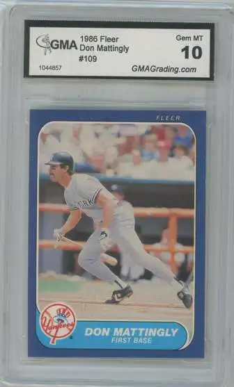MLB 1986 Fleer Baseball Don Mattingly Graded Single Card #109 [Yankees] [GMA 10]