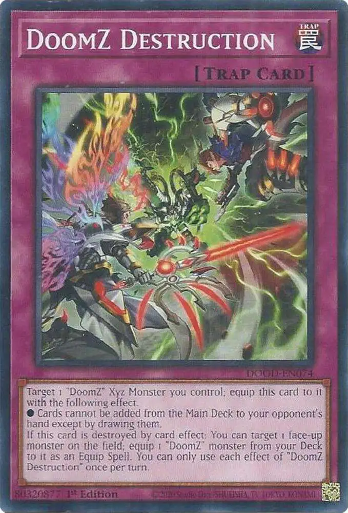 YuGiOh Trading Card Game Doom of Dimensions Common DoomZ Destruction DOOD-EN074