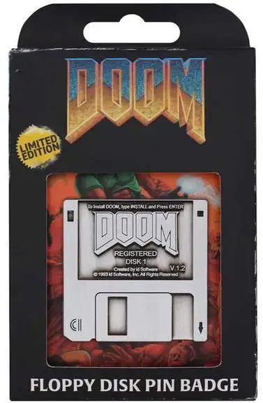 DOOM Floppy Disk Metal Pin Badge [Limited Edition]