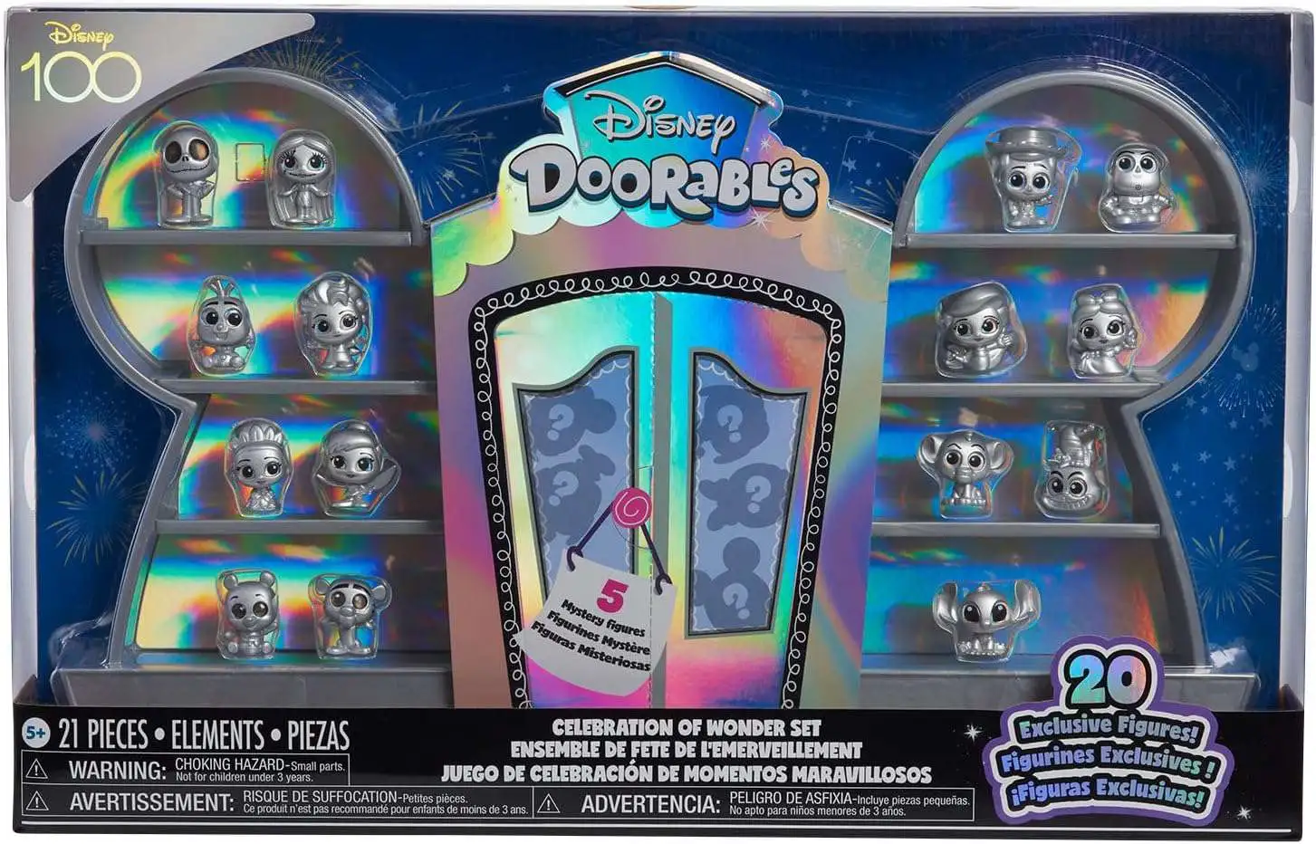 Disney Doorables Series 4 EMPTY Display Case 3 Shelf Collector Box + 2  Figures