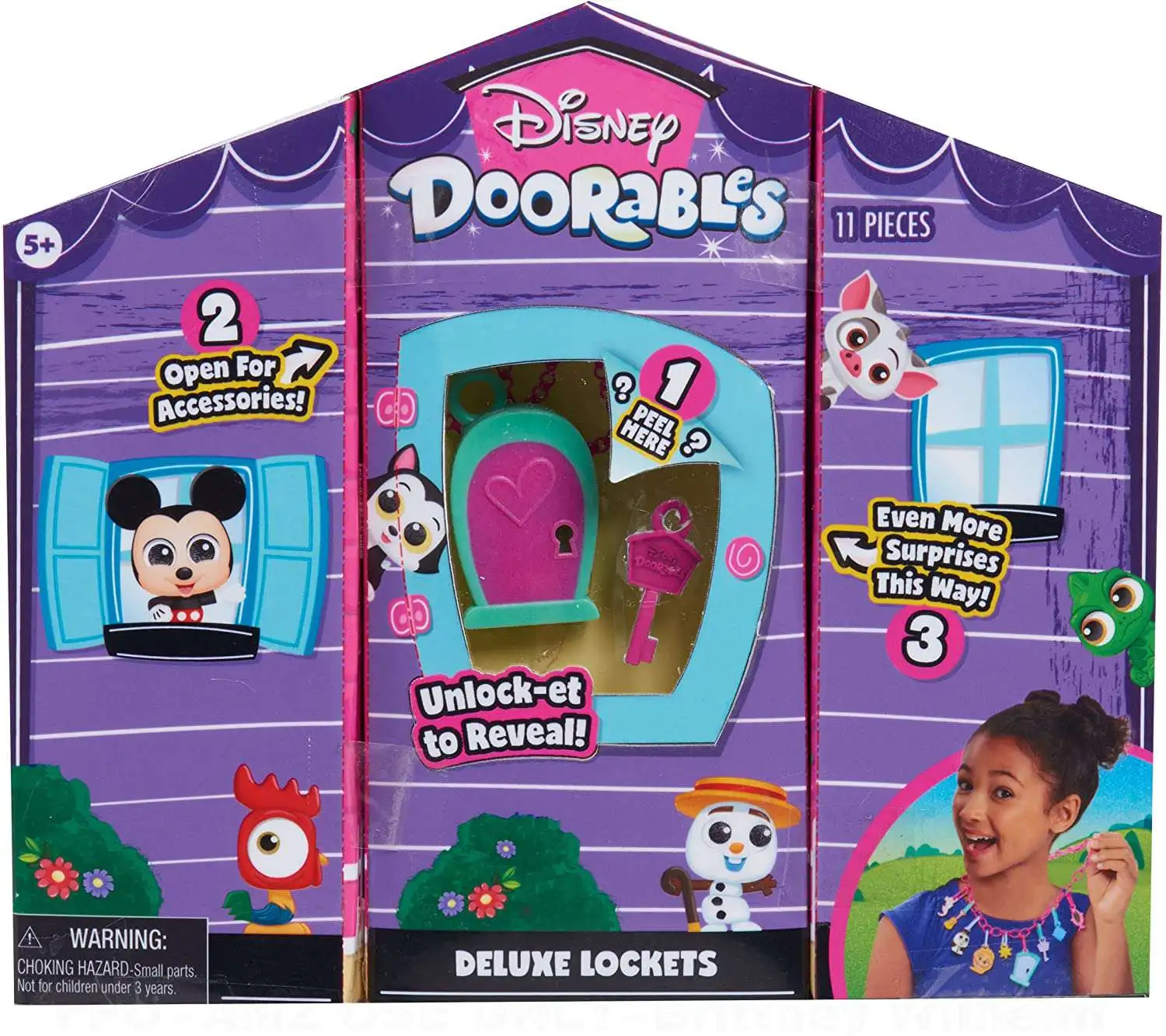 Disney Doorables Deluxe Lockets Mini Playset [Includes Character Charms, Mix and Max Jewelry]