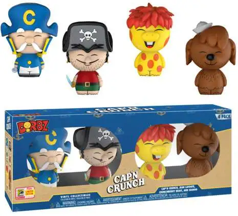 Funko Quaker Oats Dorbz Cap'n Crunch, Jean LaFoote, Crunchberry Beast & Seadog Exclusive Vinyl Figure 4-Pack