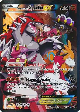 Pokemon X & Y Double Crisis Ultra Rare Team Magma's Groudon EX #15 [Lightly Played]