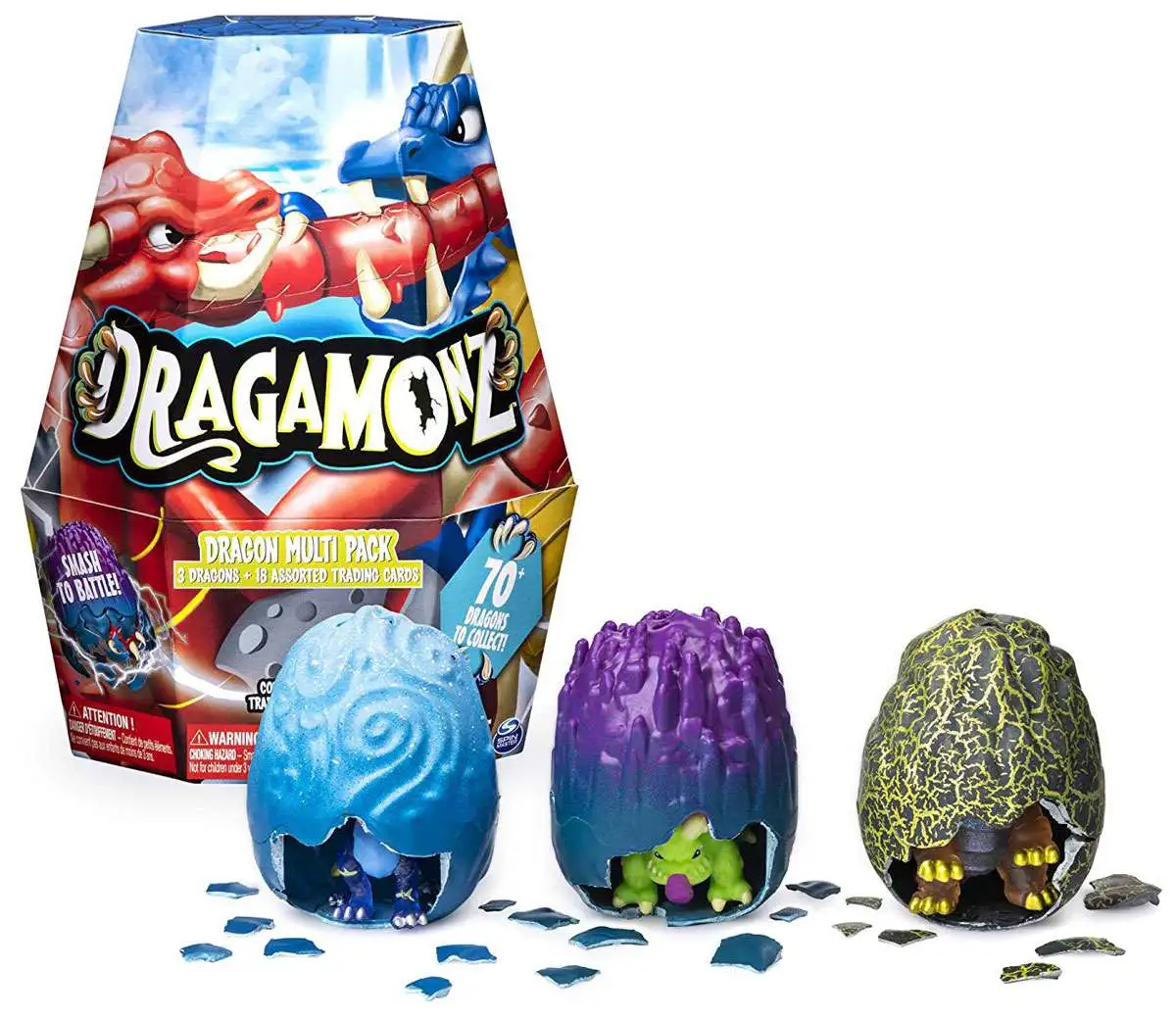 Dragamonz Collectible Figure & Trading Card Game Dragon Multi Pack Mystery 3-Pack Starter Set [Damaged Package]