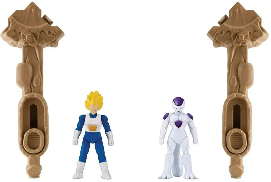Dragon Ball Super Spin Battlers Series 1 Super Saiyan Vegeta vs. Frieza Action Figure 2-Pack [Damaged Package]
