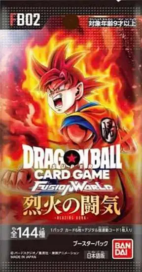 Dragon Ball Super Trading Card Game Fusion World 02 Blazing Aura Booster  Pack FB02 JAPANESE, 12 Cards Bandai - ToyWiz