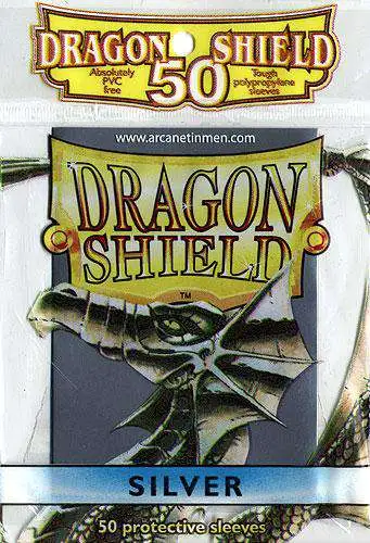 Card Supplies Dragon Shield Silver Standard Card Sleeves [50 Count]