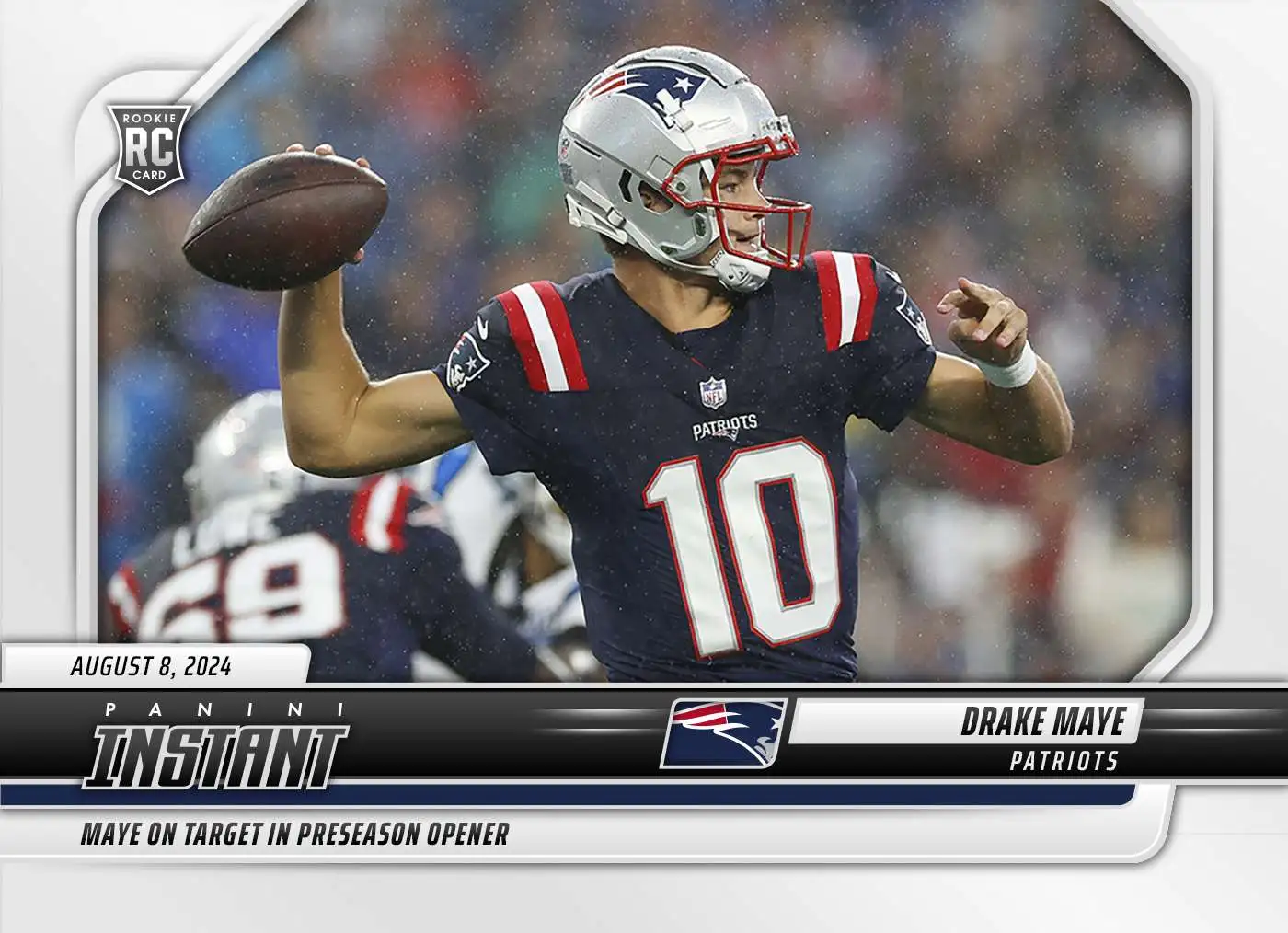Drake Maye 2024 Panini Mosaic Football #303 Base Rookie Card - Patriots