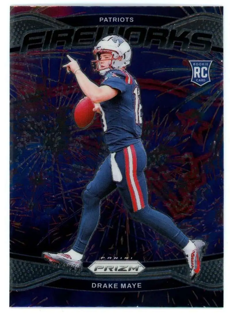 NFL 2024 Panini Prizm Football Fireworks Drake Maye #22 [Rookie]