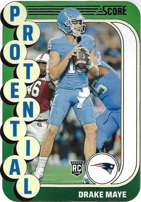 NFL 2024 Score Football Protential Drake Maye #2 [Rookie]