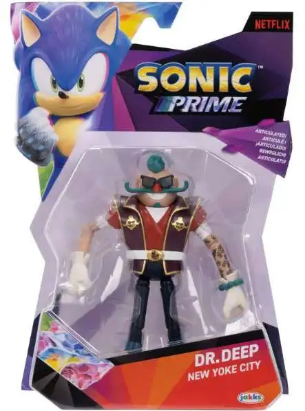 Sonic The Hedgehog Prime Series 3 Dr. Deep Action Figure [New Yoke City, Damaged Package]