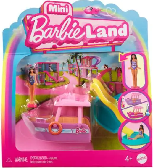 Mini BarbieLand Dreamboat 1.5-Inch Figure & Vehicle