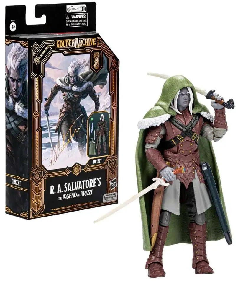 Dungeons & Dragons R.A. Salvatore's The Legend of Drizzt Golden Archive Drizzt Action Figure (Pre-Order ships January)