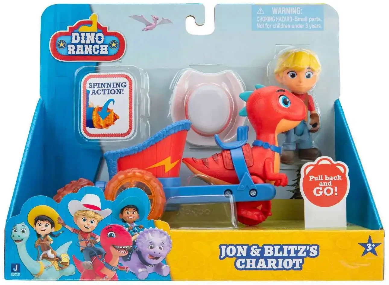 Dino Ranch Jon & Blitz's Chariot Figure Set