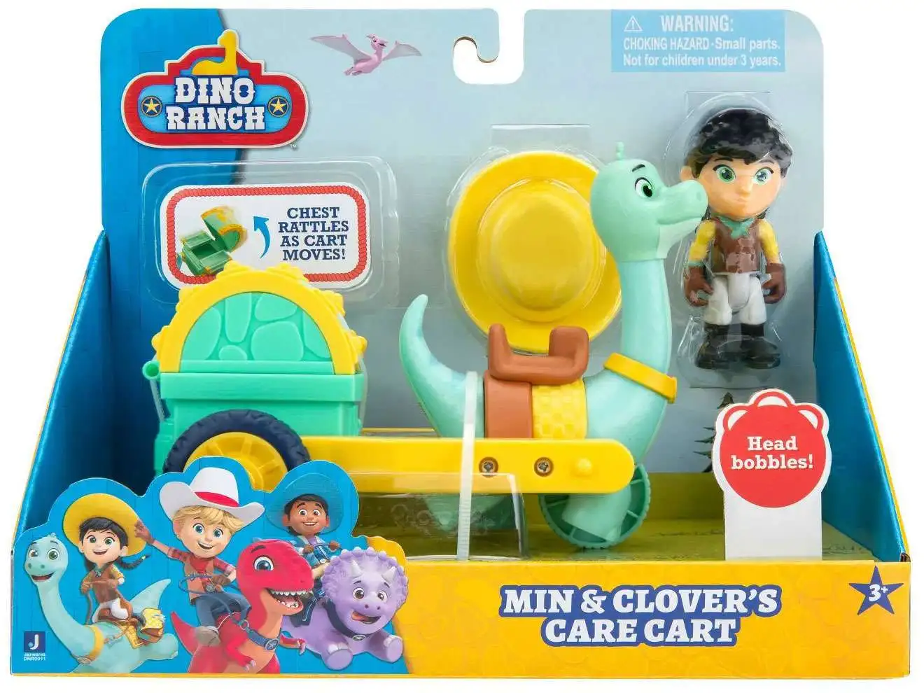 Dino Ranch Min & Clover's Care Cart Figure Set