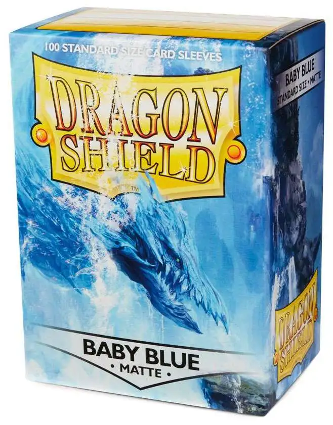 Card Supplies Dragon Shield Matte Baby Blue Standard Card Sleeves [100 Count]