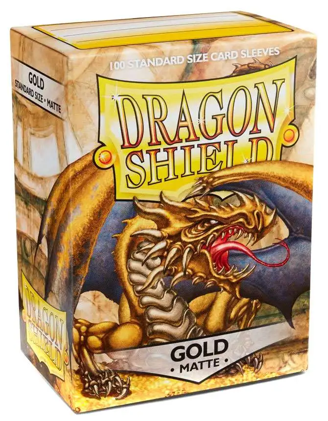 Dragon Shield Matte Gold Standard Card Sleeves [100 Count]