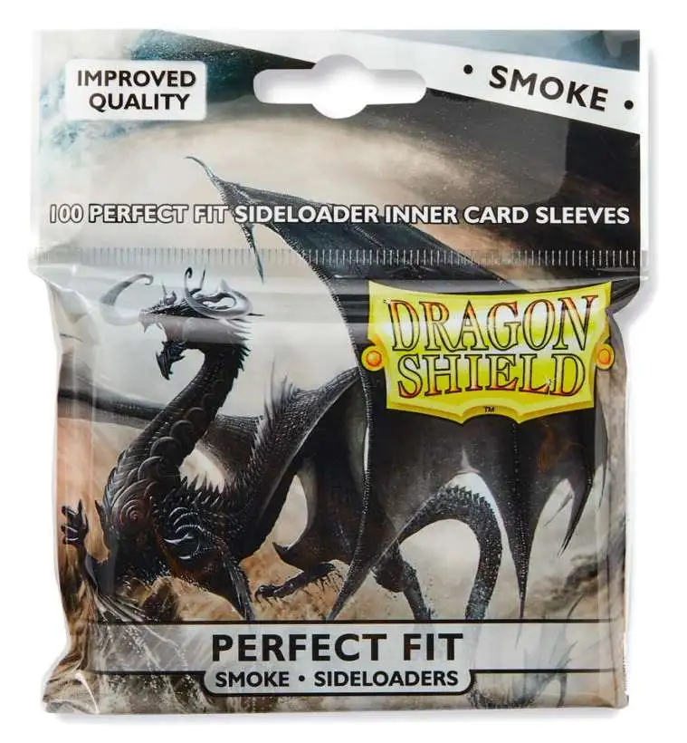 Card Supplies Dragon Shield Perfect Fit Smoke Standard Card Sleeves [100 Count]