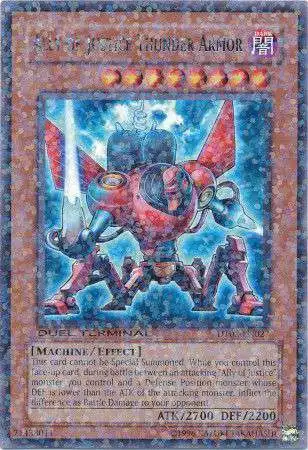 YuGiOh YuGiOh 5D's Duel Terminal 2 Parallel Rare Ally of Justice Thunder Armor DT02-EN027