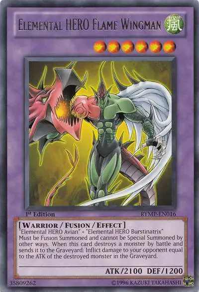 YuGiOh Duel Terminal 3 Normal Parallel Rare Elemental Hero Flame Wingman DT03-EN035