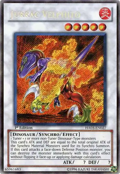 YuGiOh Duel Terminal 3 Super Parallel Rare Jurrac Velphito DT03-EN037