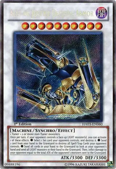 YuGiOh Duel Terminal 3 Ultra Parallel Rare Ally of Justice Decisive Armor DT03-EN090