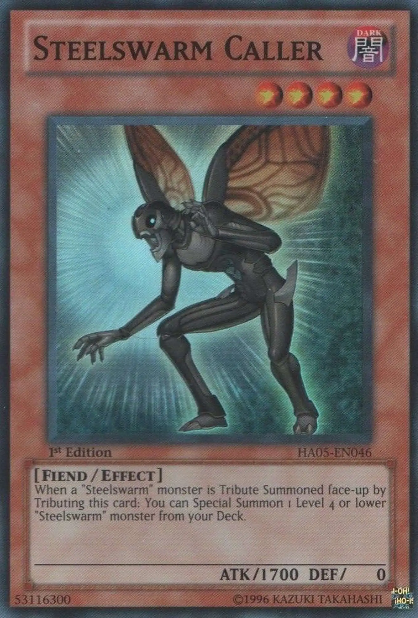 YuGiOh Duel Terminal 5 Rare Parallel Rare Steelswarm Caller DT05-EN079