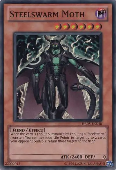 YuGiOh Duel Terminal 5 Rare Parallel Rare Steelswarm Moth DT05-EN081