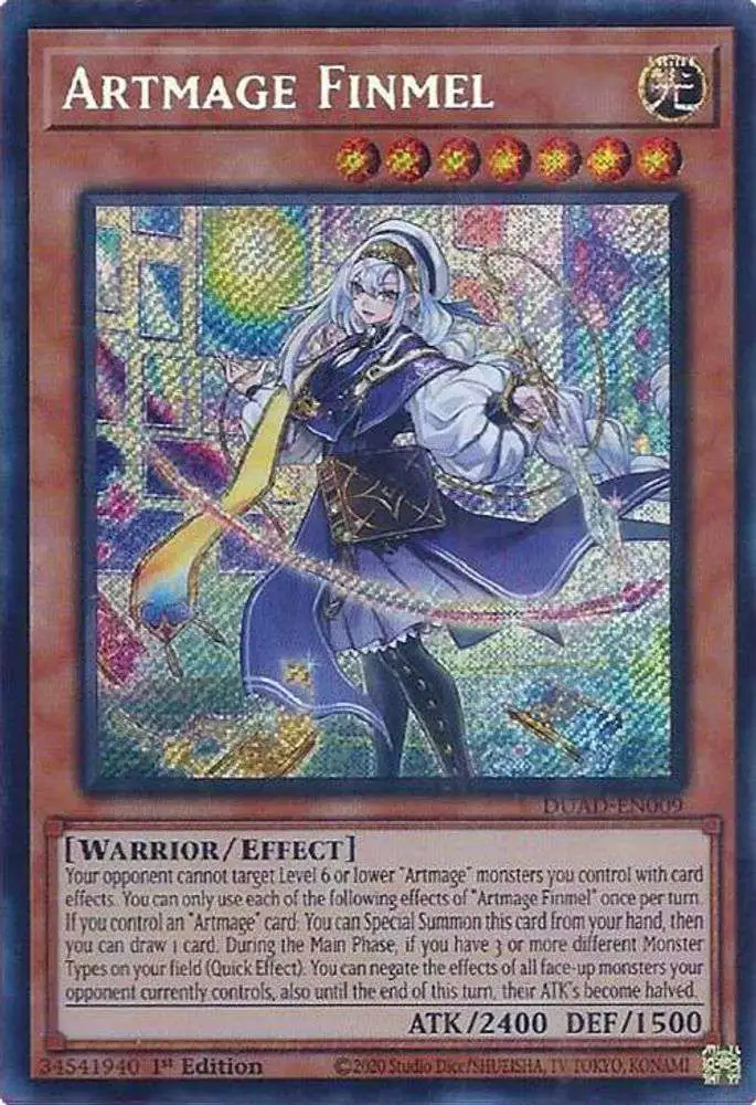 YuGiOh Trading Card Game Duelist's Advance Secret Rare Artmage Finmel DUAD-EN009