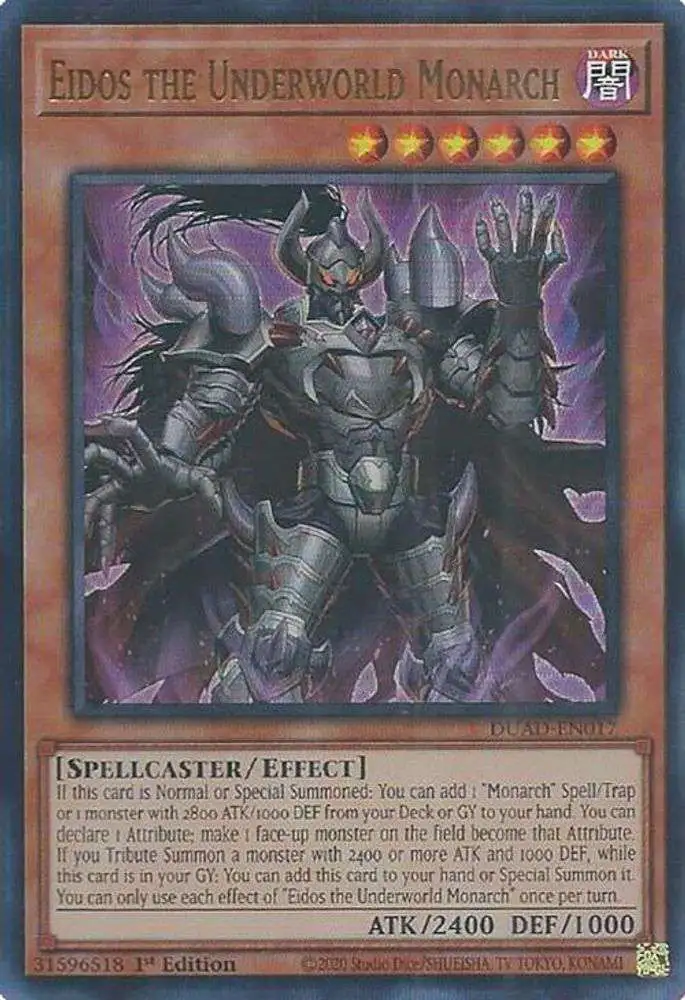 YuGiOh Trading Card Game Duelist's Advance Ultra Rare Eidos the Underworld Monarch DUAD-EN017