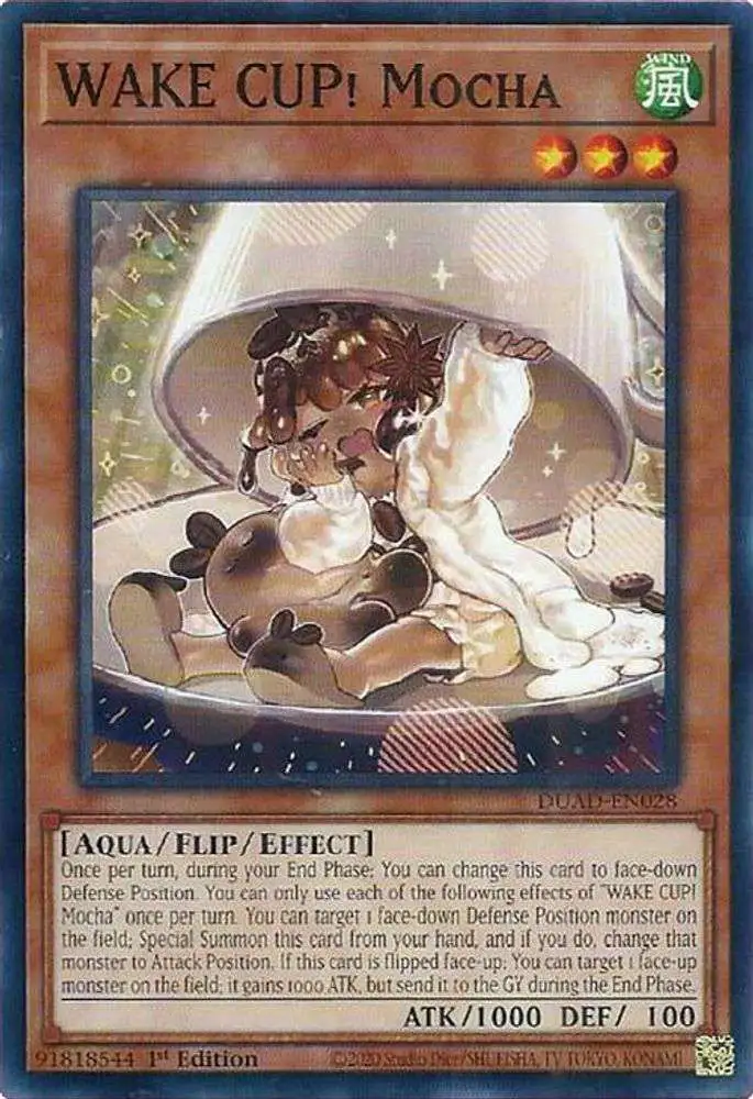 YuGiOh Trading Card Game Duelist's Advance Common WAKE CUP! Mocha DUAD-EN028
