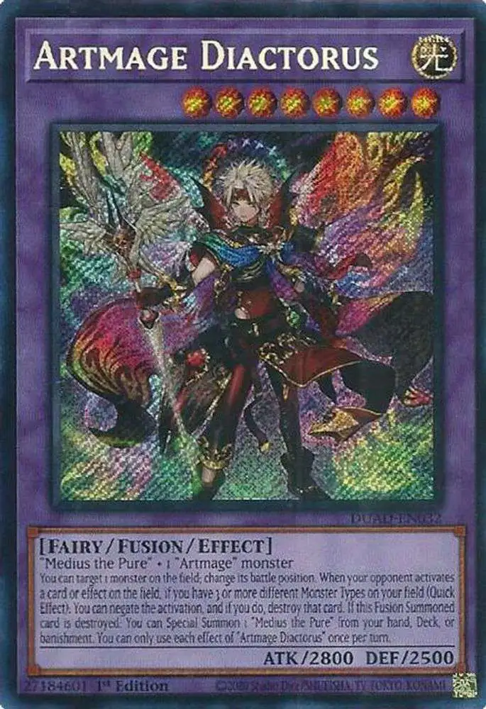 YuGiOh Trading Card Game Duelist's Advance Secret Rare Artmage Diactorus DUAD-EN032