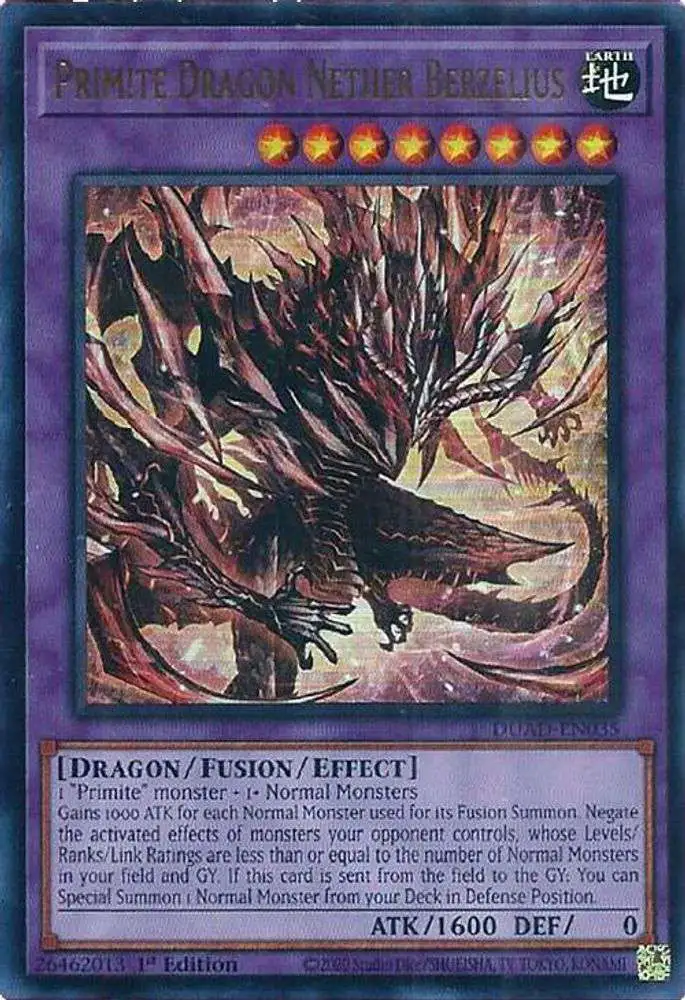 YuGiOh Trading Card Game Duelist's Advance Ultra Rare Primite Dragon Nether Berzelius DUAD-EN035