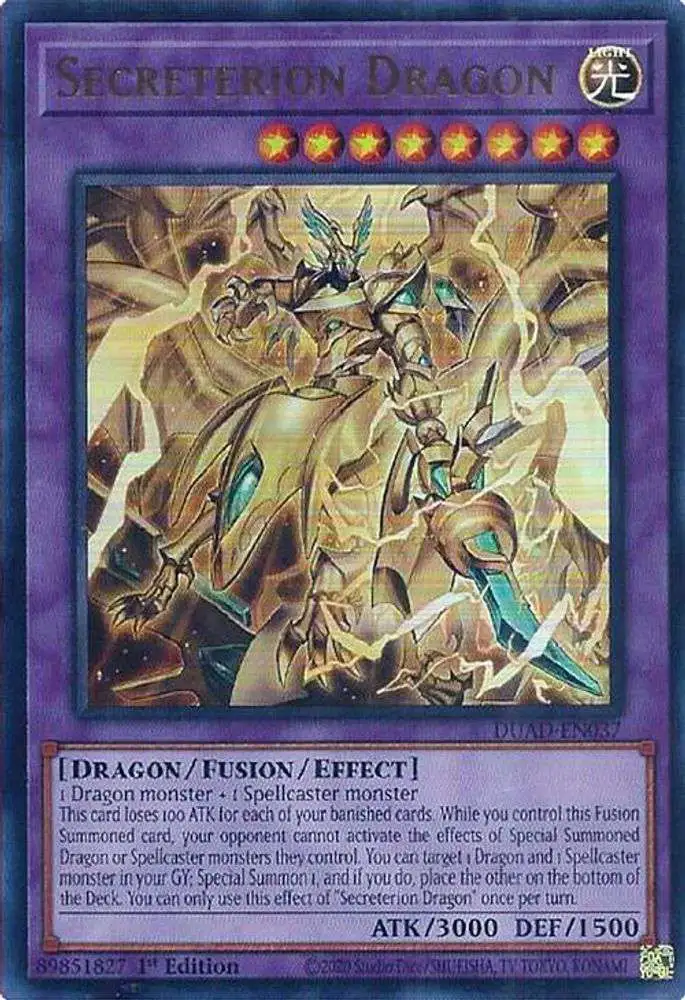 YuGiOh Trading Card Game Duelist's Advance Ultra Rare Secreterion Dragon DUAD-EN037