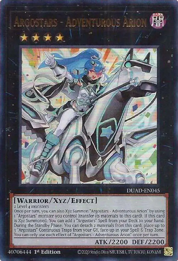 YuGiOh Trading Card Game Duelists Advance Single Card Starlight Rare Argostars - Adventurous Arion DUAD-EN045 - ToyWiz YuGiOh Trading Card Game Duelists Advance Single Card Starlight Rare Argostars - Adventurous Arion DUAD-EN045 - ToyWiz