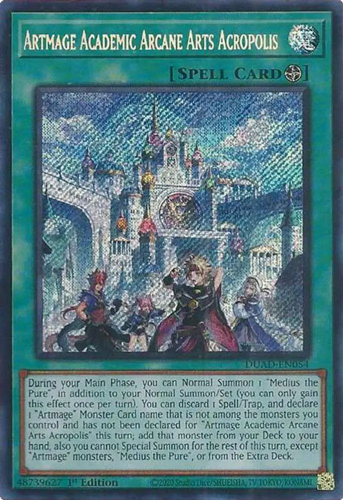YuGiOh Trading Card Game Duelist's Advance Secret Rare Artmage Academic Arcane Arts Acropolis DUAD-EN054