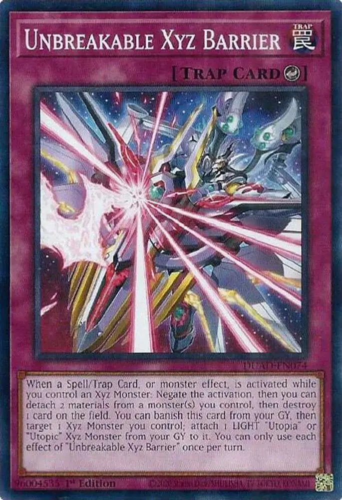 YuGiOh Trading Card Game Duelist's Advance Common Unbreakable Xyz Barrier DUAD-EN074