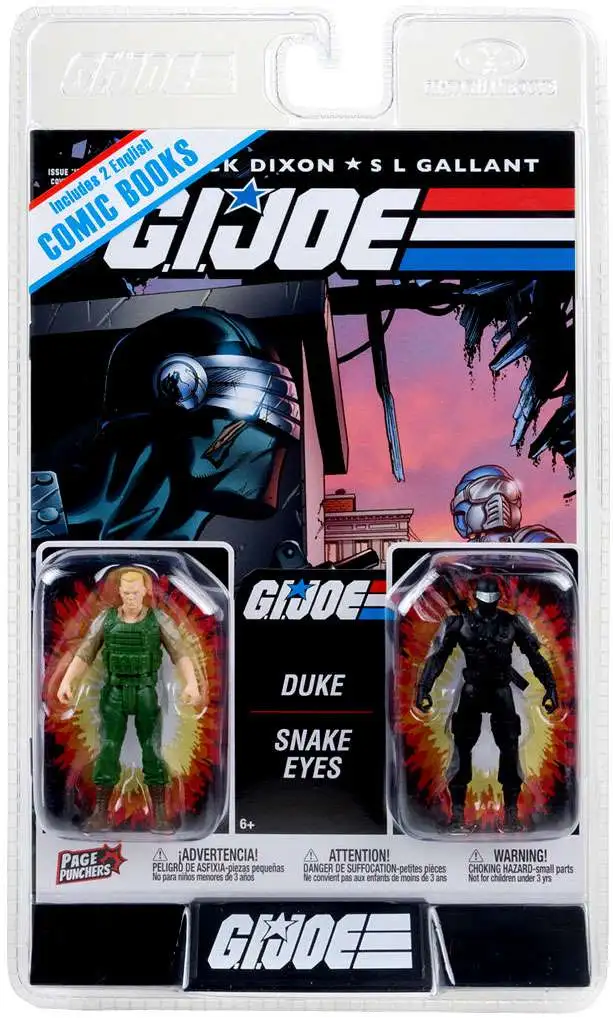 McFarlane Toys GI Joe Page Punchers Duke & Snake Eyes Action Figure 2-Pack & Comic Book
