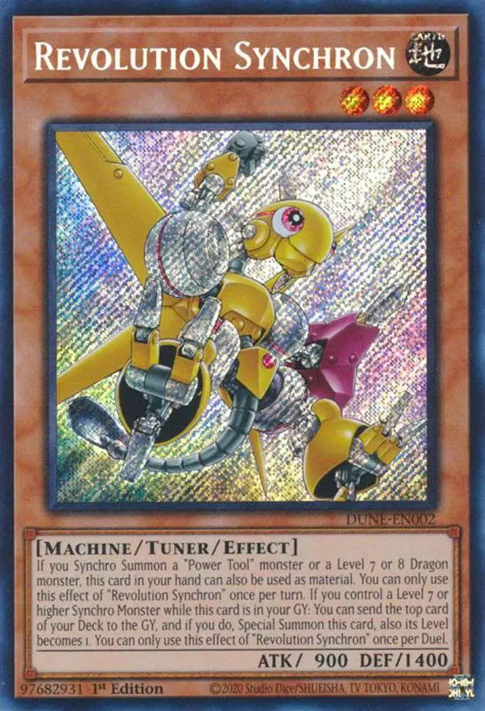 YuGiOh Trading Card Game Duelist Nexus Secret Rare Revolution Synchron DUNE-EN002