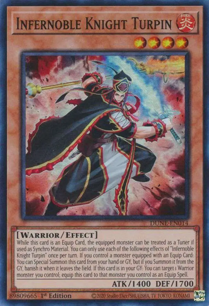 YuGiOh Trading Card Game Duelist Nexus Super Rare Infernoble Knight Turpin DUNE-EN014