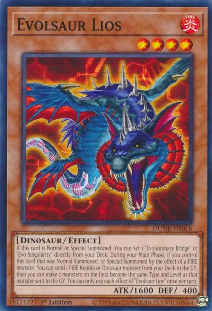 YuGiOh Trading Card Game Duelist Nexus Common Evolsaur Lios DUNE-EN018